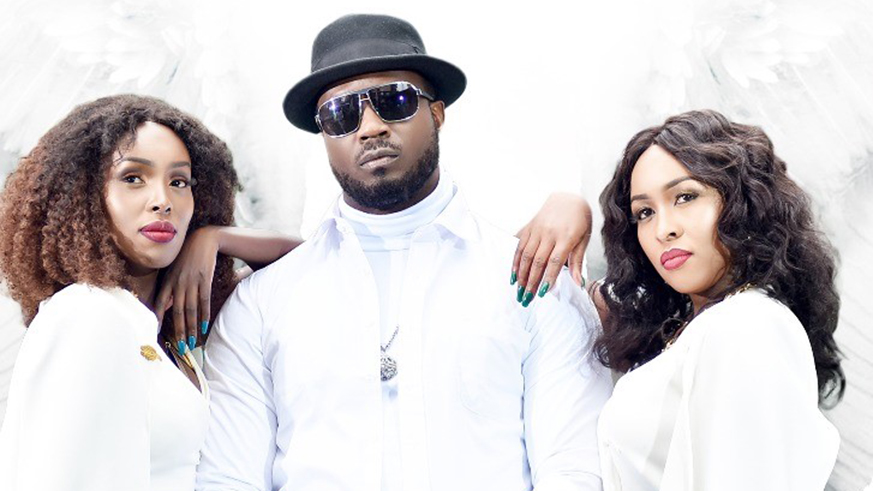 Bebe Cool (centre) is the second Ugandan artiste Charly na Nina (right), have worked with after their successful collabo with Geosteady. Courtesy.