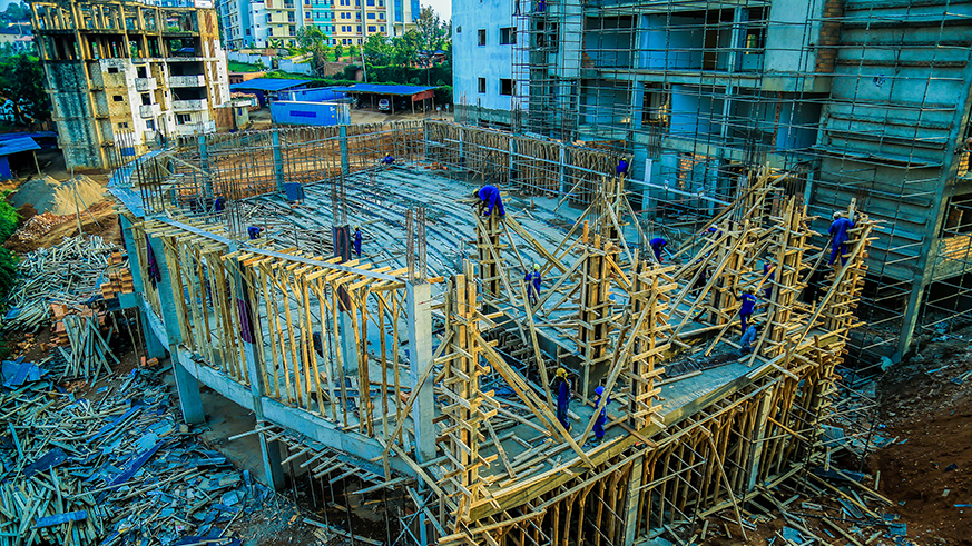 A construction site in Gasabo District, Kigali. City authorities have announced a raft of reforms that will ease the acquisition of a construction permit for anyone wishing to build within the city, a move that is aimed at easing doing business. Nadege Imbabazi.