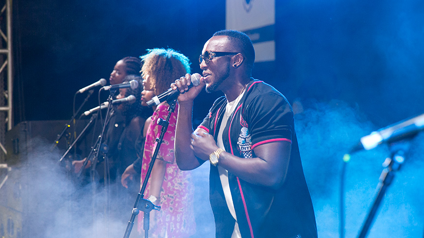 Sauti Sol perform at the Mo Ibrahim concert on Sunday evening. Courtesy.