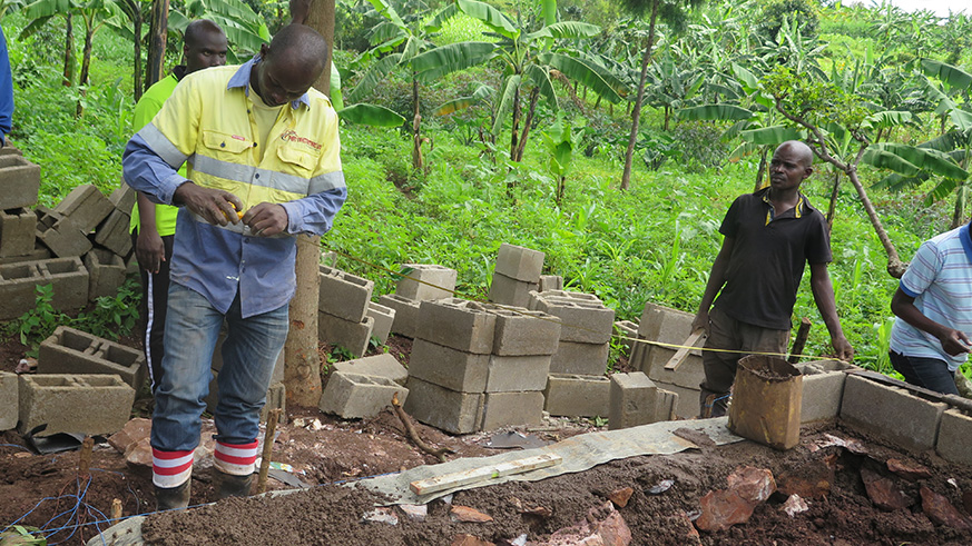 Construction activities took place last Saturday, during the monthly communal work (Umuganda).