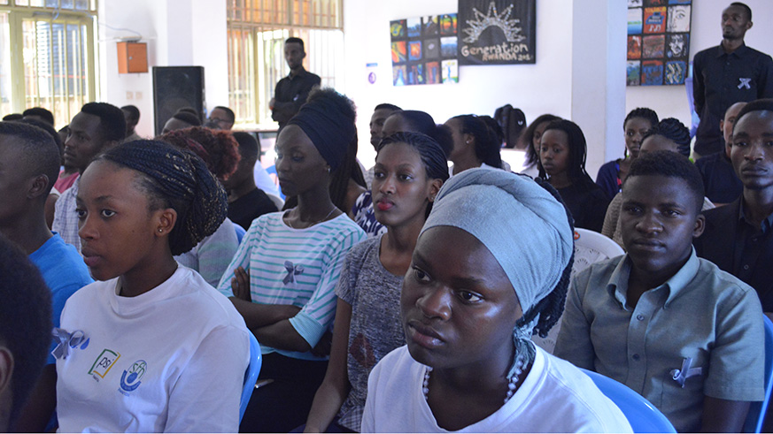 Students following the lectures on genocide history. (All photos by Frederic Byumvuhore)