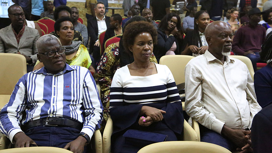 Participants watch the film