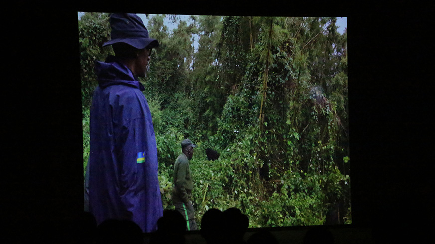 Screenshot of the film during the screening at Kigali Cultural village on Saturday (Sam Ngendahimana)