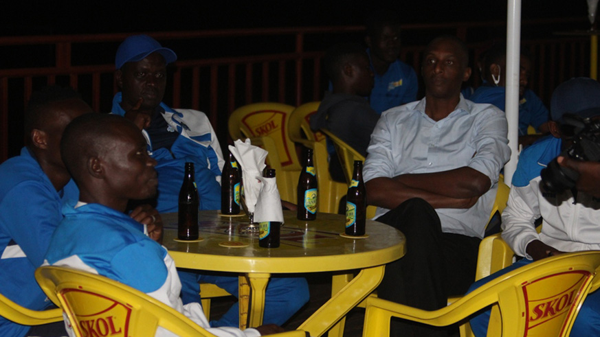 Players and fans shared drinks. Peter Kamasa