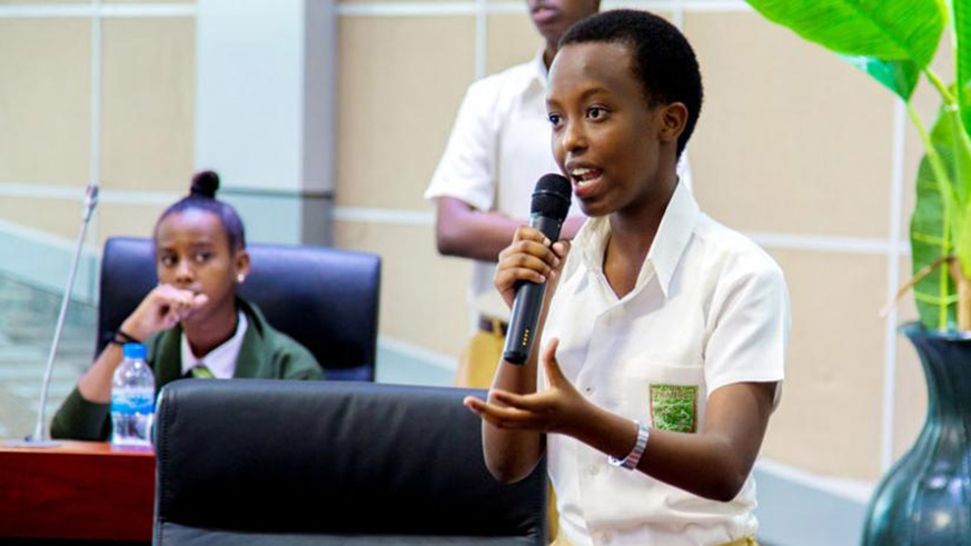 A student during a debate. / File 