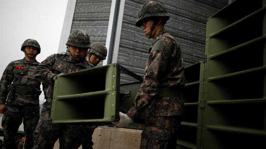 For years, South Korea has been using sound equipment to broadcast anti-Pyongyang messages. Net photo.