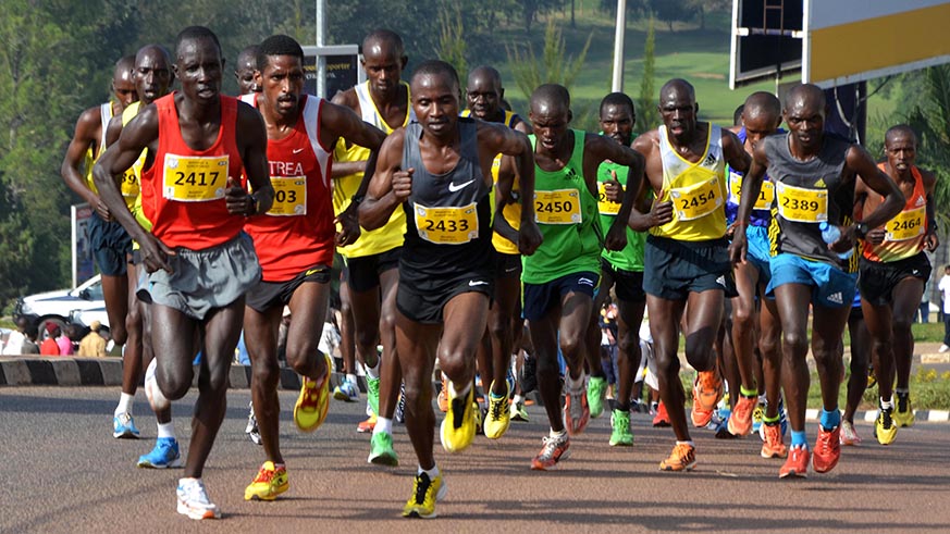 Kigali Peace Marathon runners during a past edition. This year, the competition will attract more 8,000 runners from the region. Sam Ngendahimana.