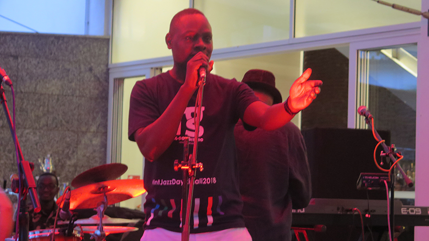 Remmy Lubega, who is currently the brain behind Kigali Jazz Junction, was also the Jazz Day organiser-Eddie Nsabimana