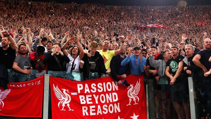 Hundreds of Liverpool fans made the trip to Rome to watch their side book a place in the Champions League final