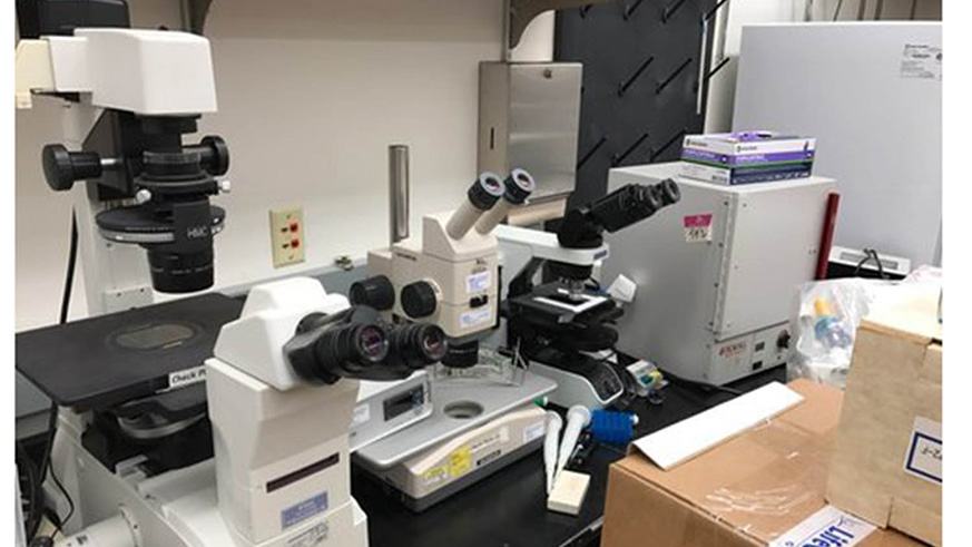 Some of the equipment in the IUI and IVF laboratory at Rwanda Military Hospital, Kanombe. Diane Mushimiyimana.