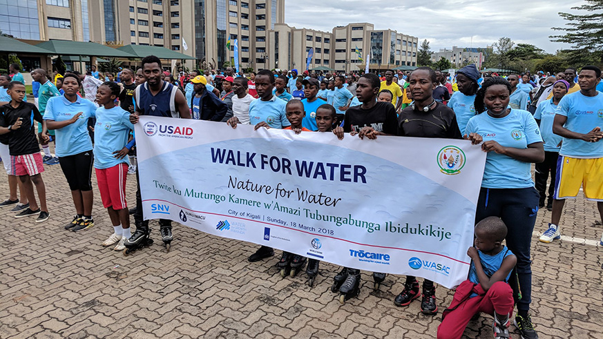 A walk for Water was organized to raise awareness on Water resources protection