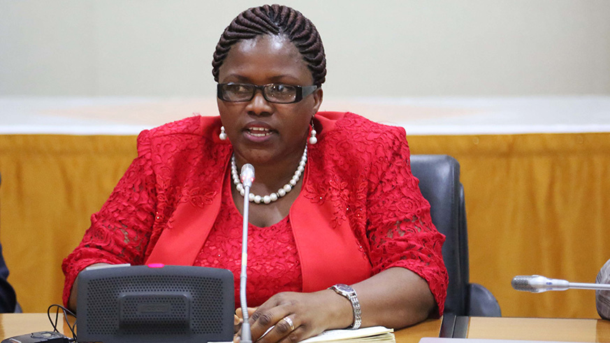 Minister for Disaster Management and Refugees DE BONEHUR Jeanne dâ€™Arc gives details of the overall loss. Sam Ngendahimana