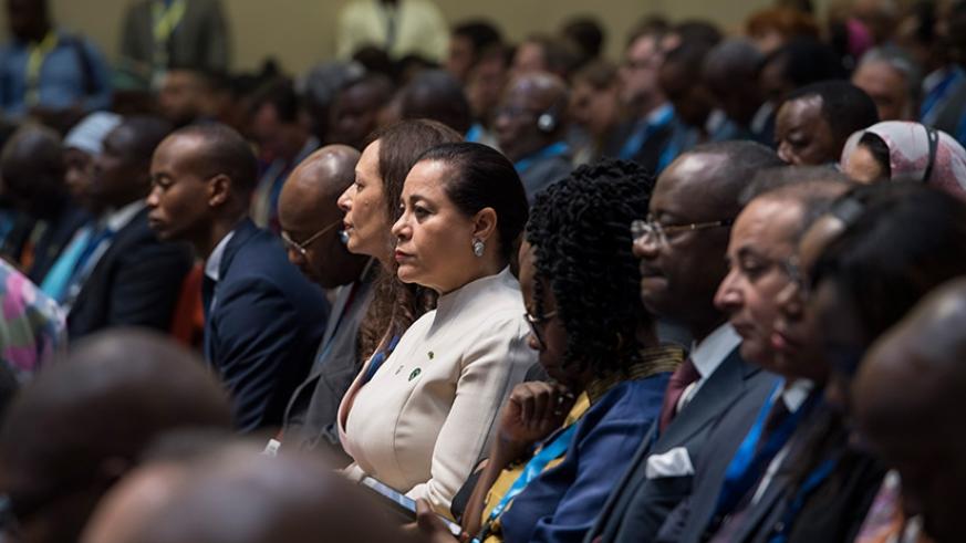 Delegates during the African Continental Free Trade Area Business Forum in Kigali in March this year. File.
