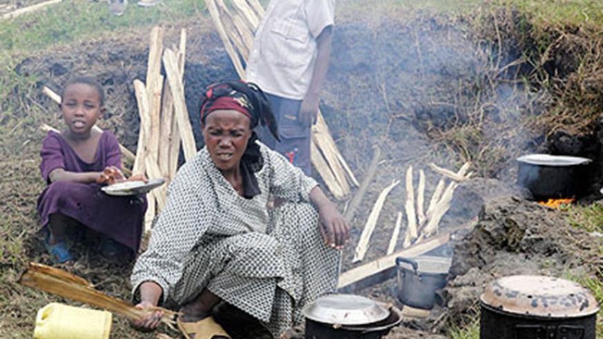A Congolese woman prepares a meal. File.