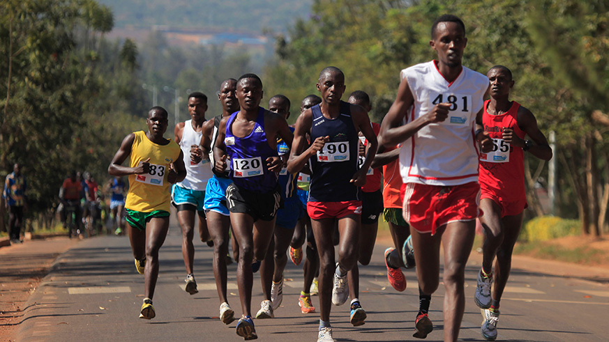 Runners during last yearâ€™s edition of the Kigali International Peace Marathon. Sam Ngendahimana.