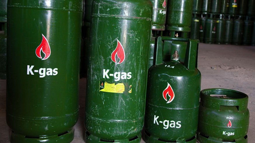 Kigali-gas cylinders in a store. Sector regulators have rolled out new regulations to curb cheating. File.