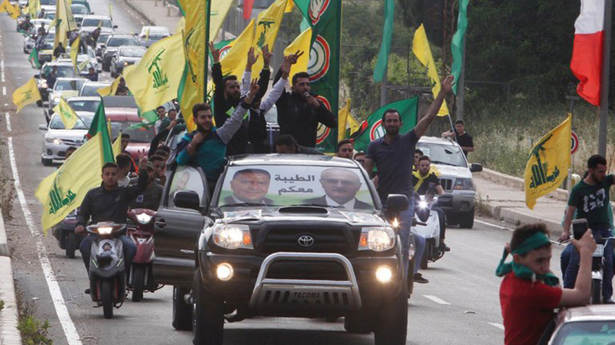 Supporters of Lebanonu2019s Hezbollah in Marjayoun, Lebanon, celebrated election gains on Monday.