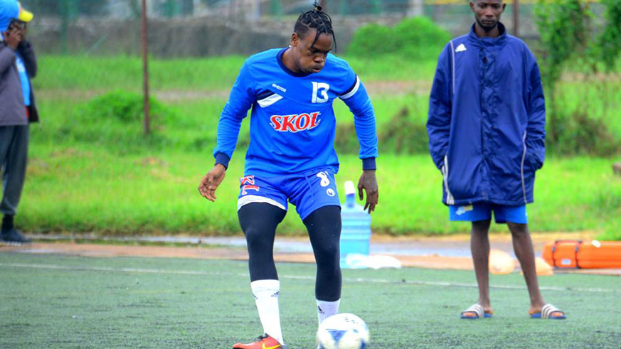 Abdul Rwatubyaye is expected to start against Mukura Victory Sports today. This will be his first match in 14 months owing to an injury. File photo