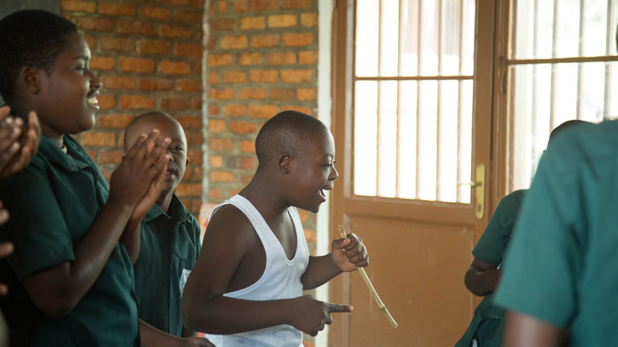 Children with disabilities entertain each other.  Photos/Nadege Imbabazi.