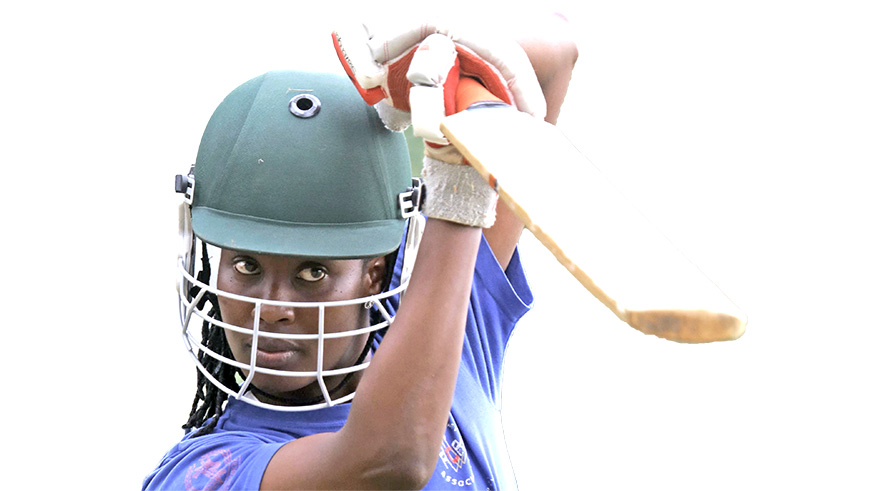 Cathia Uwamahoro is one of the country's experienced women cricket players. Sam Ngendahimana.