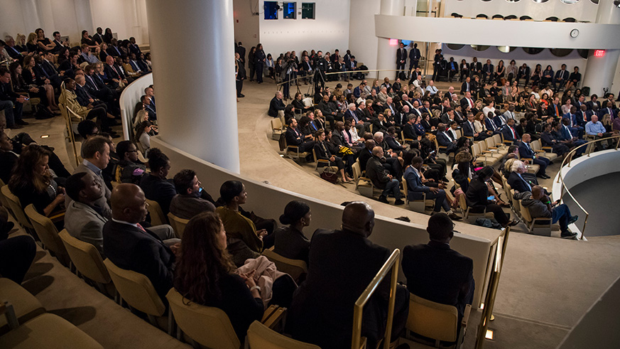 Viewers during the premiering of Rwanda - The Royal Tour in New York last month. Courtesy.