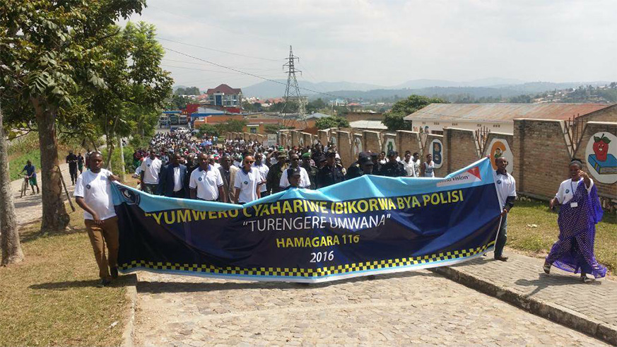A walk against crime during 2016 Police Week.