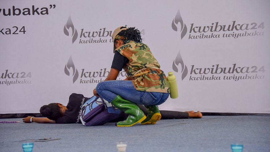 Youth deliver messages of fighting genocide through drama playing