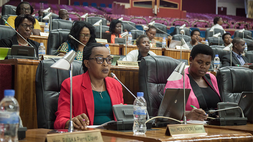 Women parliamentarians during a past plenary session. Nadege Imbabazi.