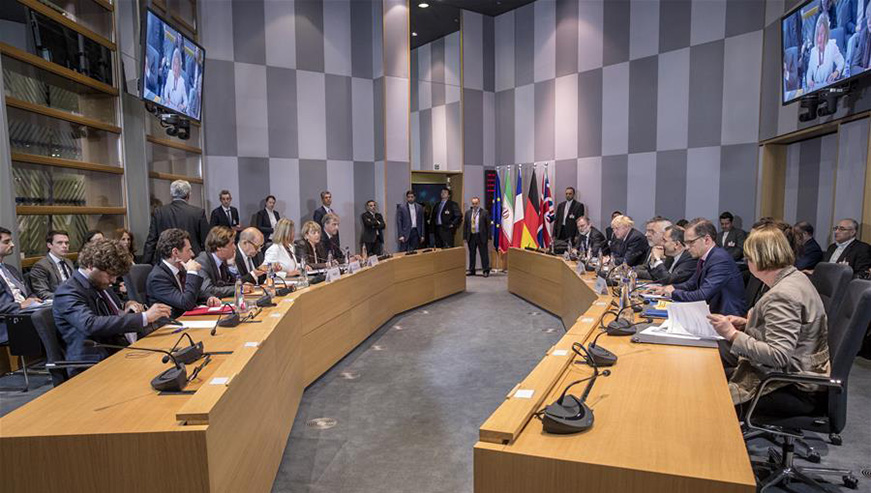 European top diplomats on Tuesday agreed to follow through the landmark Iran nuclear deal. (Net photo)