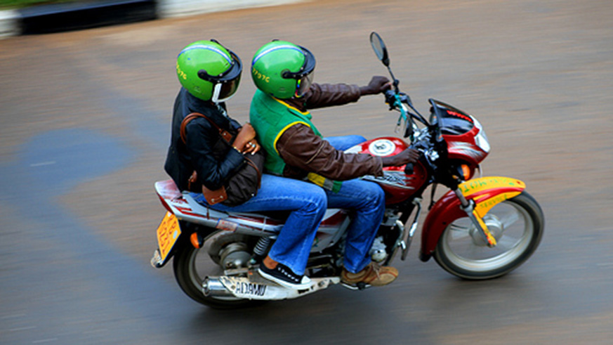 Taxi-motos are a popular means of transport. 
