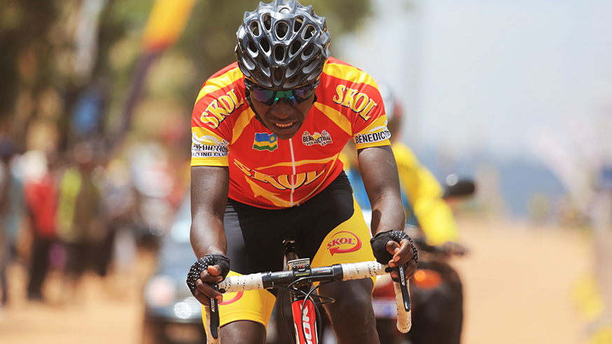 Youngster Didier Munyaneza, 20, won the Lambert Byemayire Memorial - the first race of Rwanda Cycling Cup calendar. (Sam Ngendahimana)