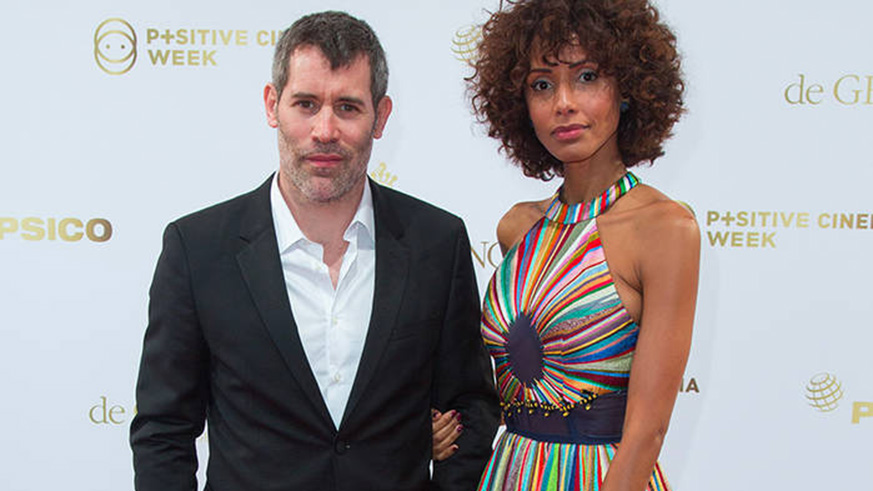 Sonia Rolland with partner Jalil Lespert on the 2018 Cannes Film Festival red carpet. Courtesy.