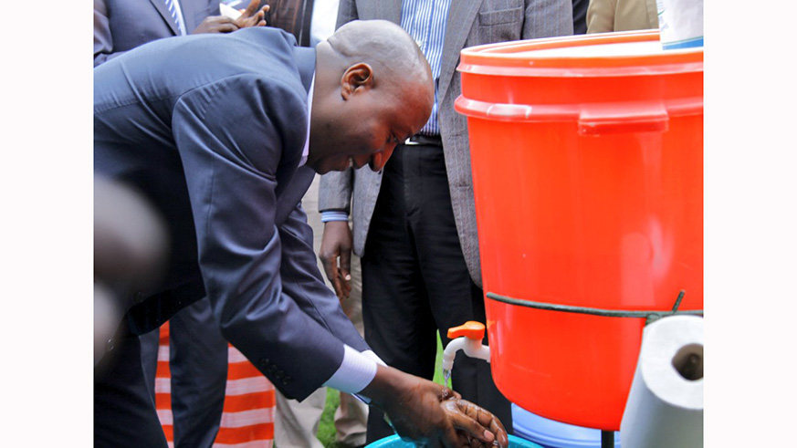 The premier tipped Nyabihu locals on hygiene.