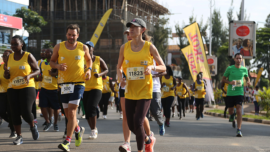 Run for Fun participants during Kigali International Peace Marathon
