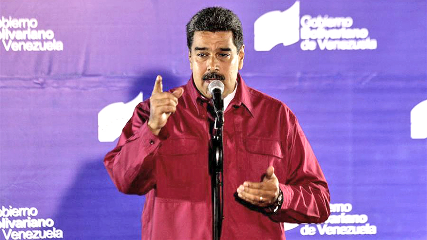 President elect Nicolas Maduro delivers a speech during a press conference after casting his vote. Net