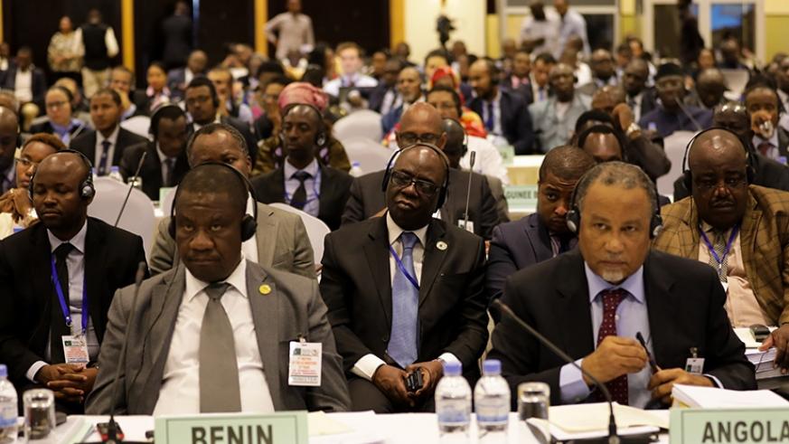 Ministers for trade from across the Africa convened in Kigali in March this year to review the draft African Continental Free Trade Area (CFTA) Agreement. File.