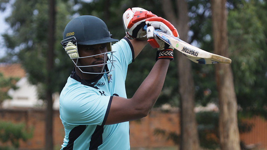 Dusingizimana was among the players who faced Zambia during the friendly match at Gahanga cricket stadium. / Sam Ngendahimana