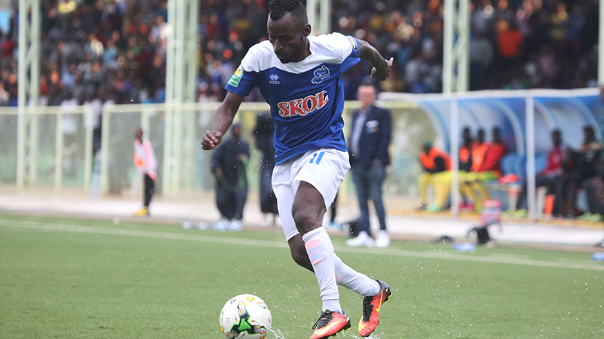 Tchabalala scored the second goal against Etincelles during Peace Cup match at Kigali Stadium. Sam Ngendahimana