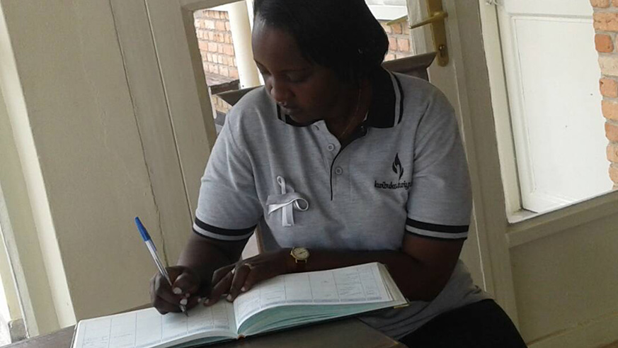 Steven Mutabazi the board chairman NIRDA and CNLG legal advisor Dr DiogÃ¨ne Bideri lay a wreath at the memorial site. All photos by Joseph Mudingu.