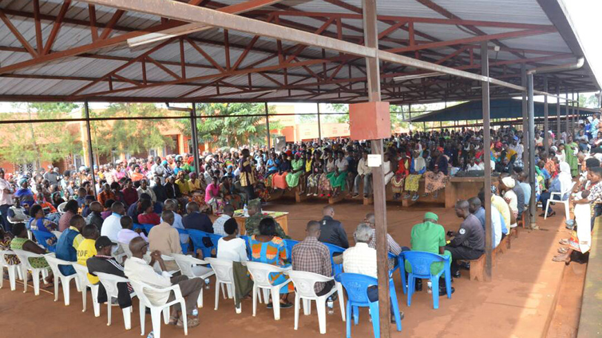 Rwamagana residents during a fundraiser.