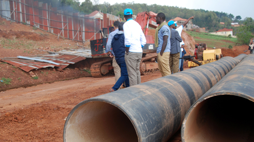 Laying of high density pipes.