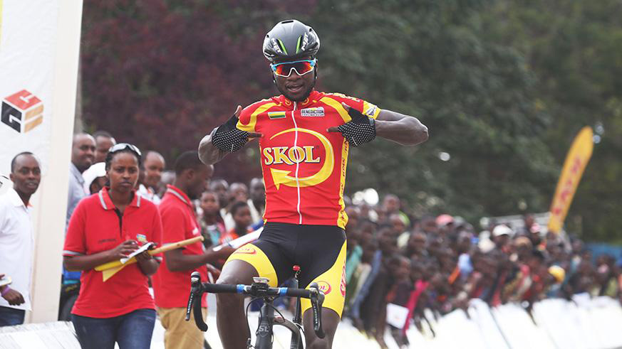 Bonaventure Uwizeyimana was Team Rwanda's best rider on Sunday afternoon after finishing fifth in Stage 2 of Tour du Cameroun. Sam Ngendahimana.