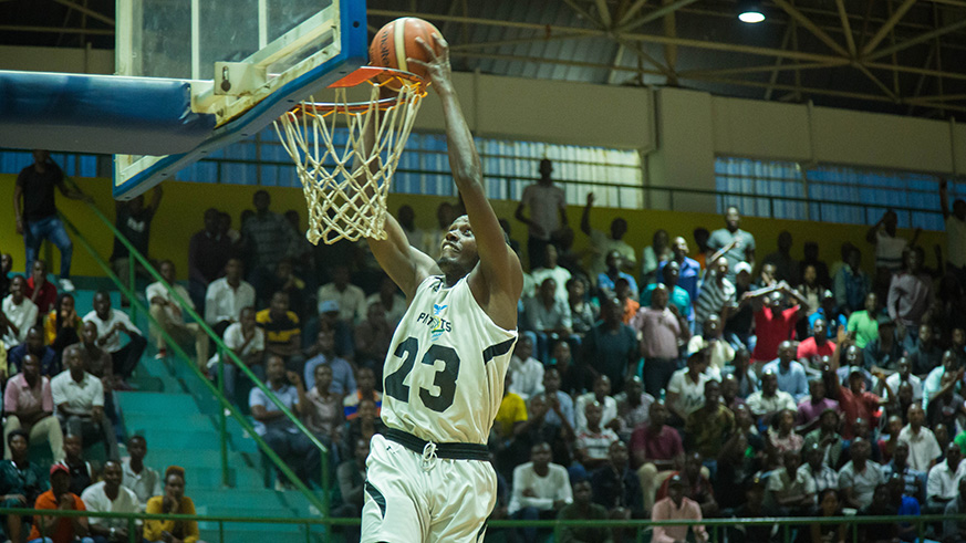 Steven Havugintwari scored 16 points for Patriots. (Nadege Imbabazi(