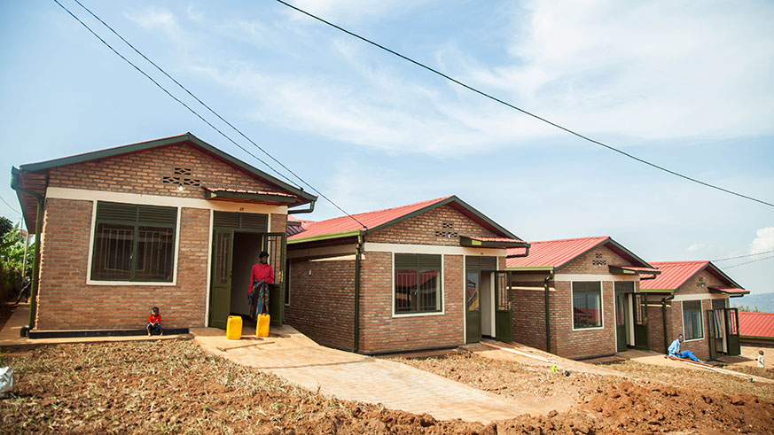 Some of the Sixty-four housing units that were given to needy households in Gikomero Sector, Gasabo District in September last year. File. 