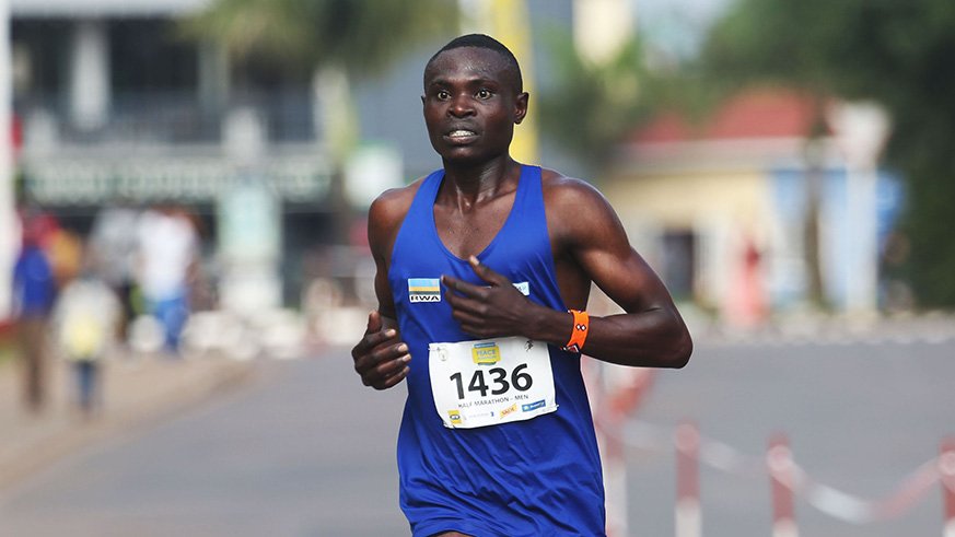 Hitimana during the last Kigali International Peace Marathon. / Sam Ngendahimana.