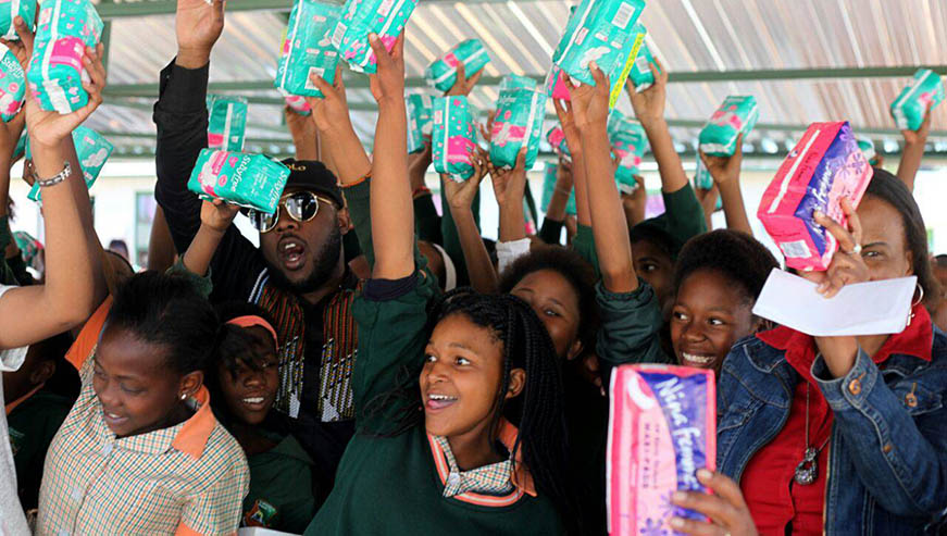 Many young girls continue to miss class every month because they cannot afford sanitary pads. 