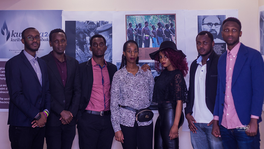 Some of the Rwandan students at the commemoration event in Ukraine. Courtesy. 