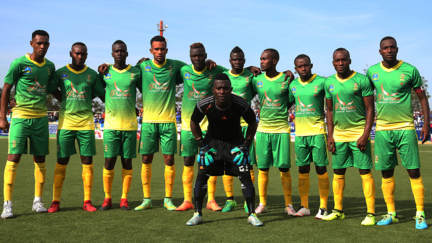 AS Kigali's starting line-up that faced Rayon Sports on Wednesday at Kigali Stadium. / Sam Ngendahimana