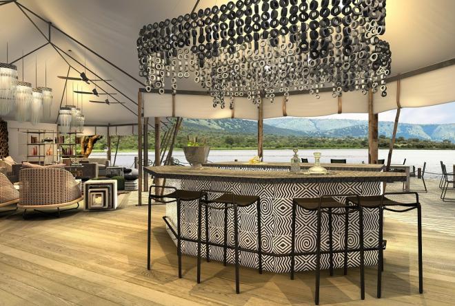 Artistic impressions of the the soon to be launched six-tented camp called Magashi, will be situated in the north-eastern part of Akagera overlooking Lake Rwanyakazinga. / Courtesy