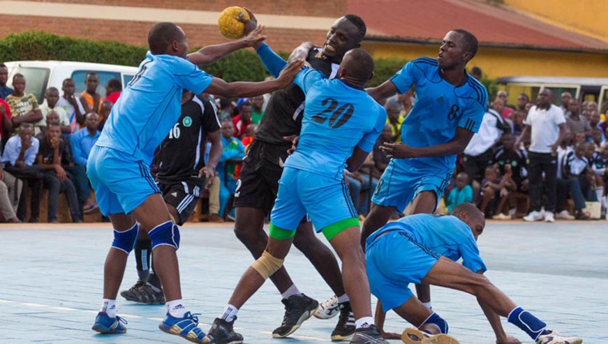 Police beat APR 36-21 in the final to win the 2017 handball Genocide Memorial Tournament. File photo.